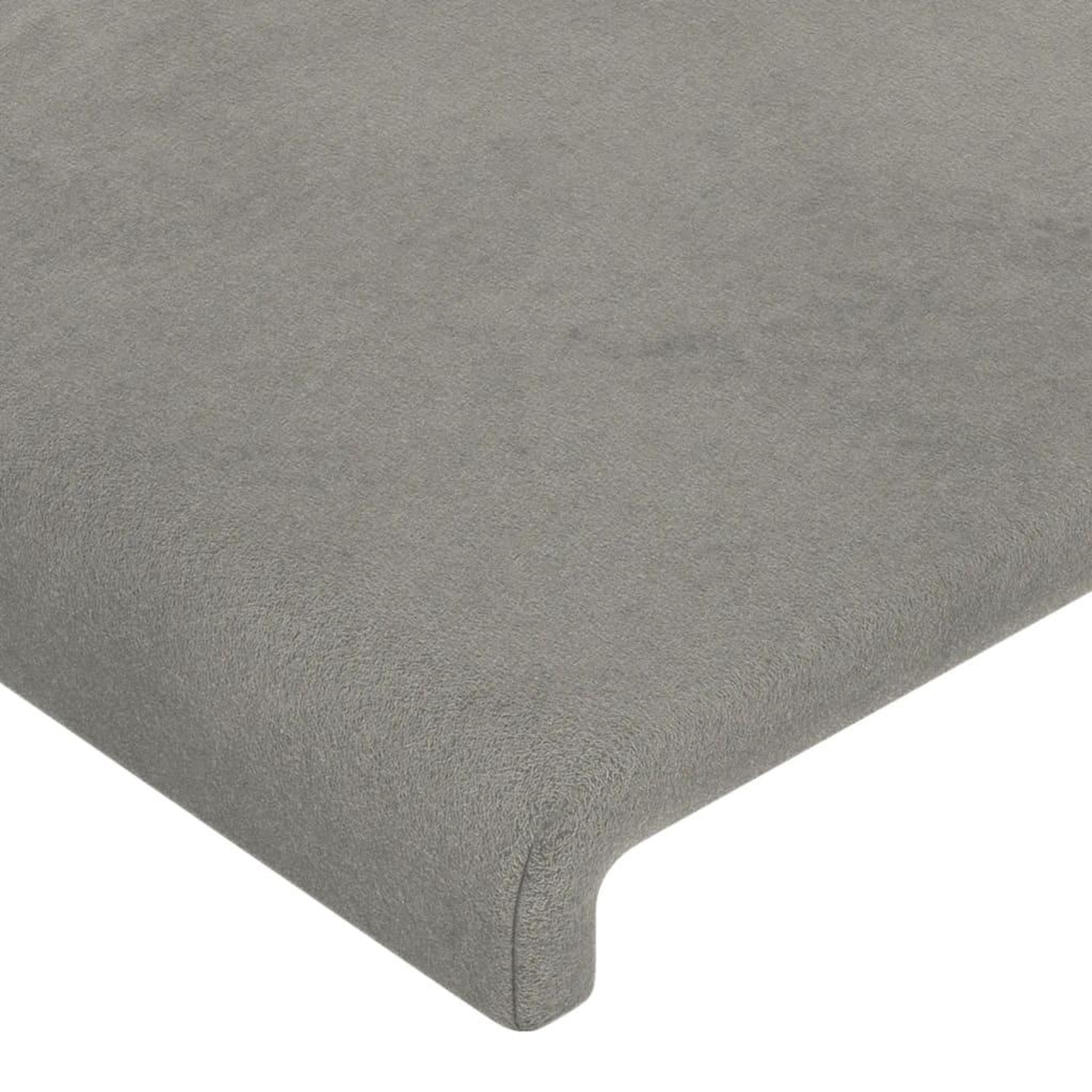 Voir la diapositive 5 : VIDAXL Tete de lit a LED Gris clair 200x5x78/88 cm Velours