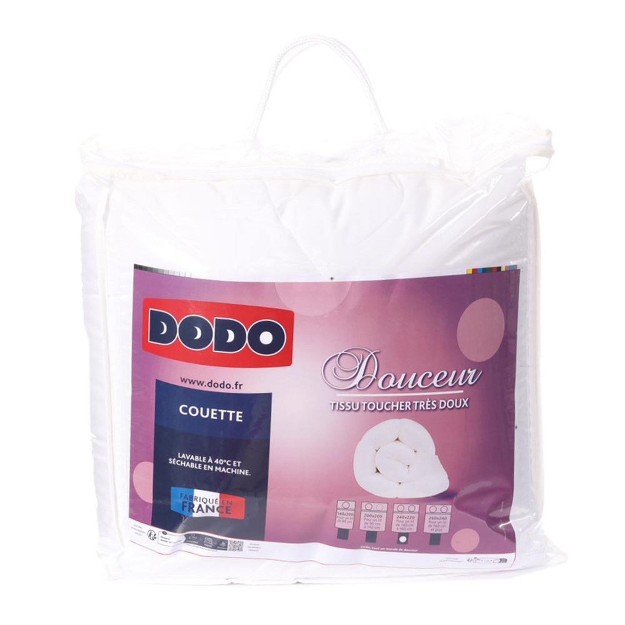 Voir la diapositive 1 : DODO Couette Synthétique Toucher Doux he Dodo 240x220