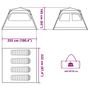 Voir la diapositive 6 : VIDAXL Tente de camping a dome 4 personnes bleu liberation rapide