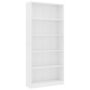 Voir la diapositive 2 : VIDAXL Bibliotheque a 5 niveaux Blanc 80x24x175 cm Bois d'ingenierie