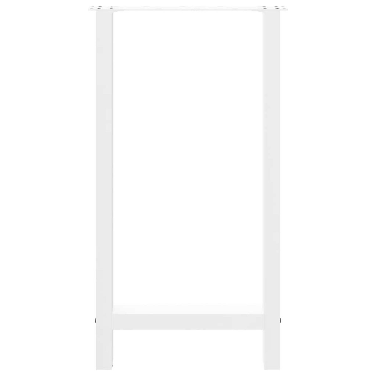 VIDAXL Pieds de table basse blanc 2 pcs 40x(90-91) cm acier