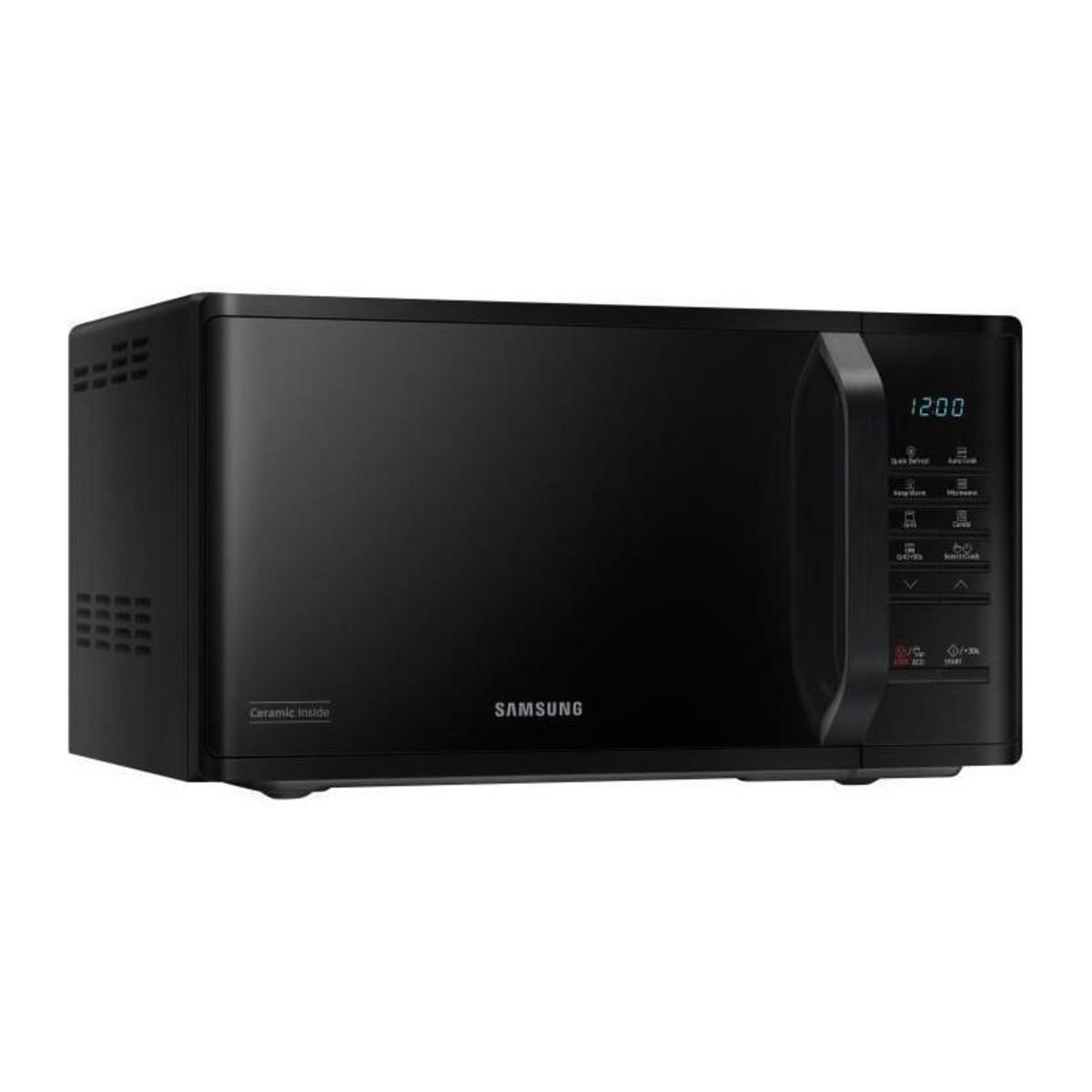 Samsung Micro-ondes Samsung MG23K3513AK - 23L - Gril - Electronique - 800W - 28,8 cm - Cavité céramique émail - Noir