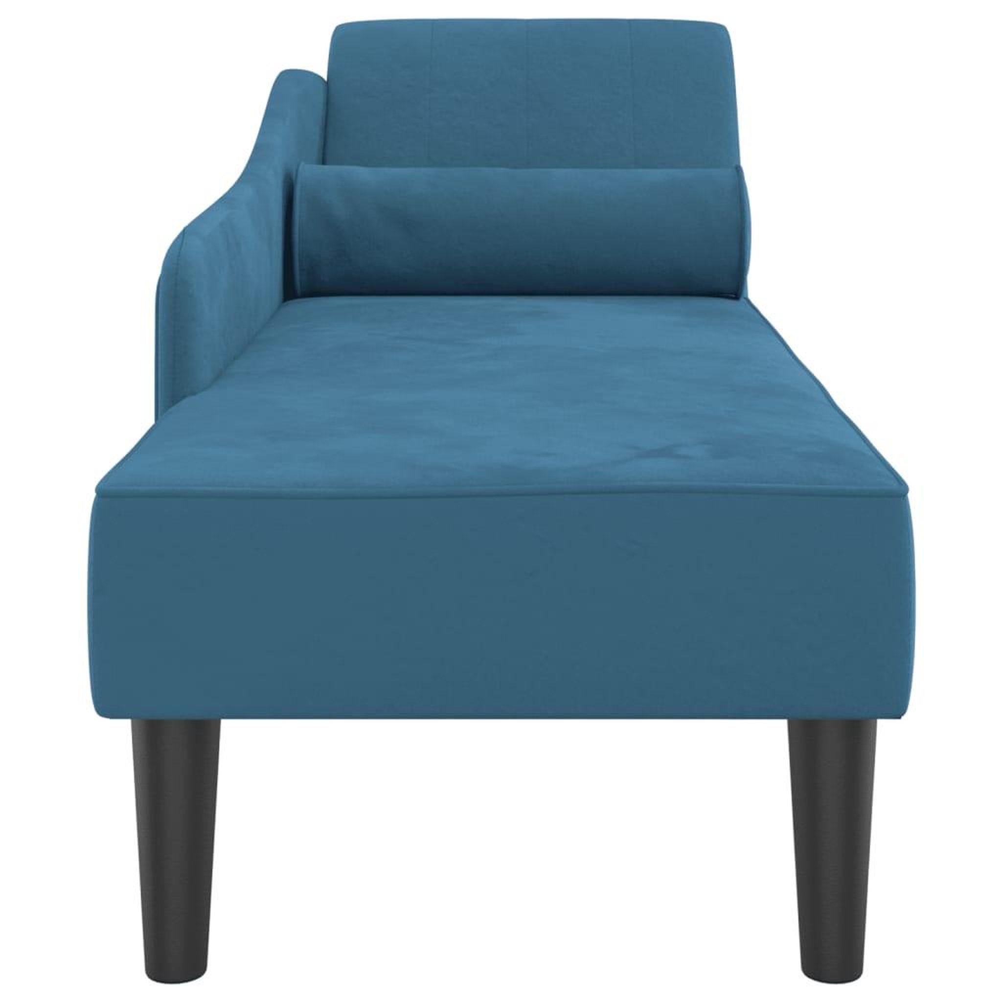 Voir la diapositive 4 : VIDAXL Chaise longue avec coussins bleu velours