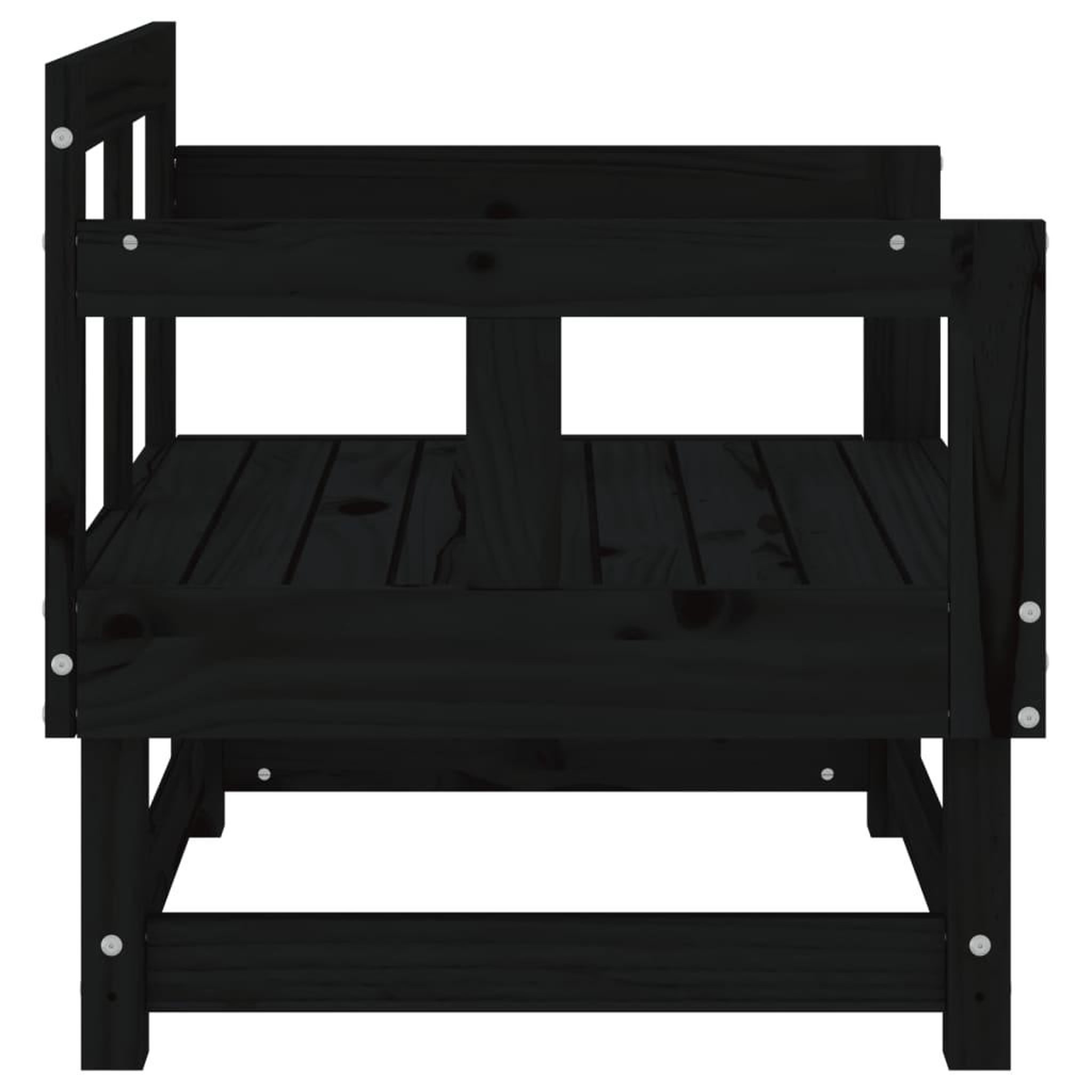 Voir la diapositive 5 : VIDAXL Chaises de jardin lot de 2 noir bois massif de pin