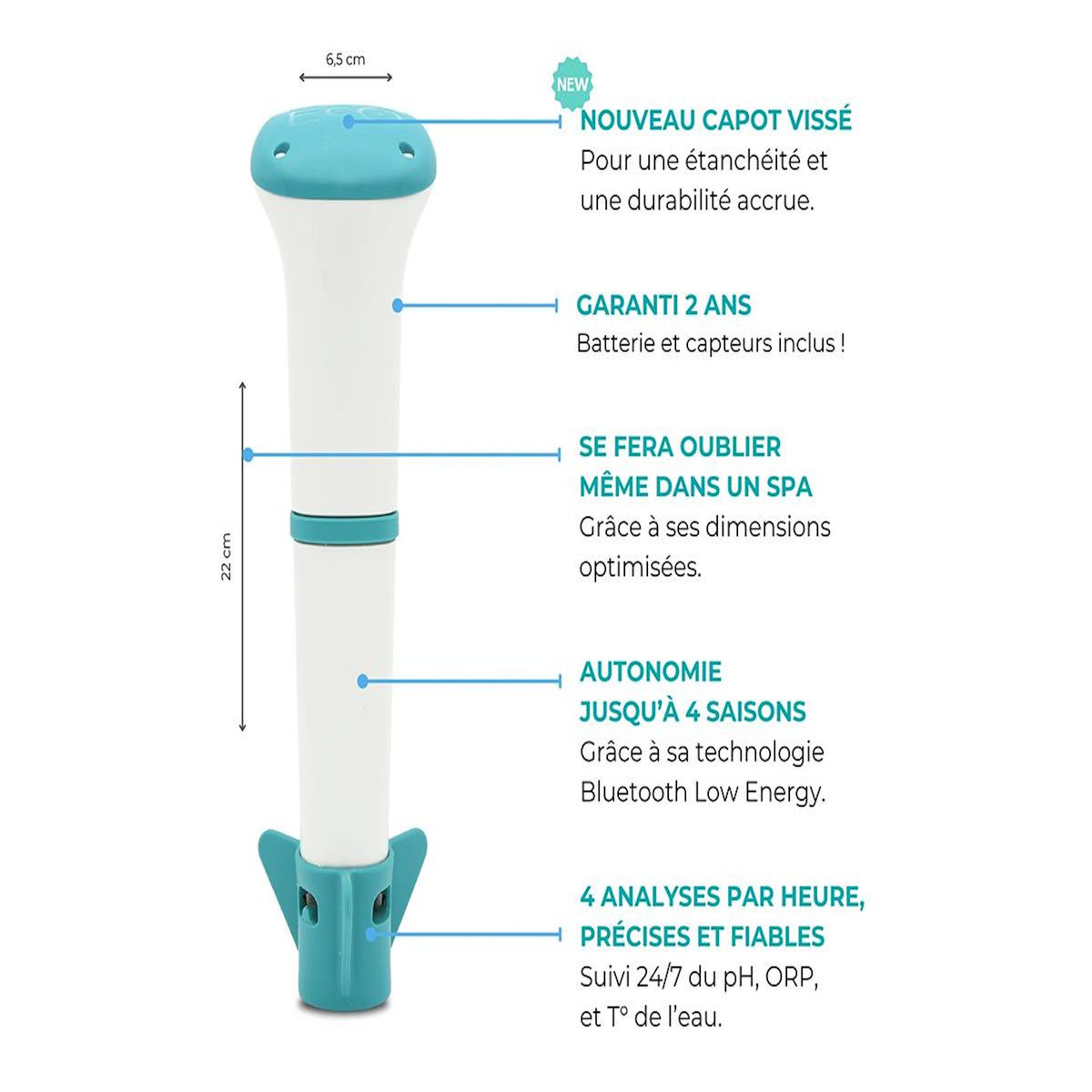 IOPOOL Pack analyseur de piscine connecté EcO Start + Connect - Iopool