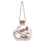 ATMOSPHERA Boule de Noël Fiole  Marron Glacé  9cm Naturel