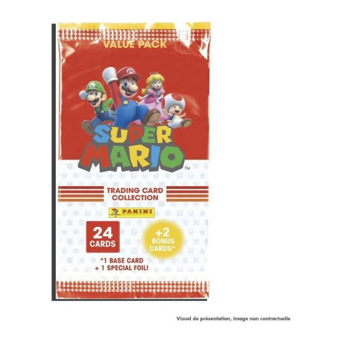 Panini PANINI - Super Mario Trading Cards - Fat Pack De 24 Cartes + 2 Cartes Bonus