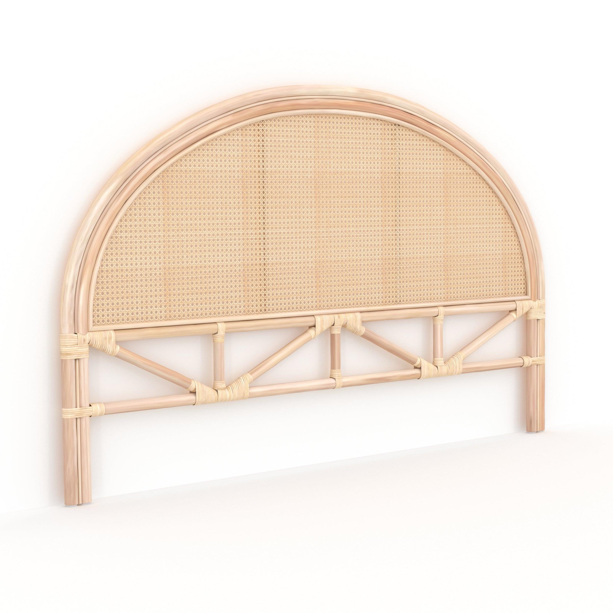 Voir la diapositive 3 : MAISON PAVANE Tête de lit 160 cm en rotin et cannage-néora