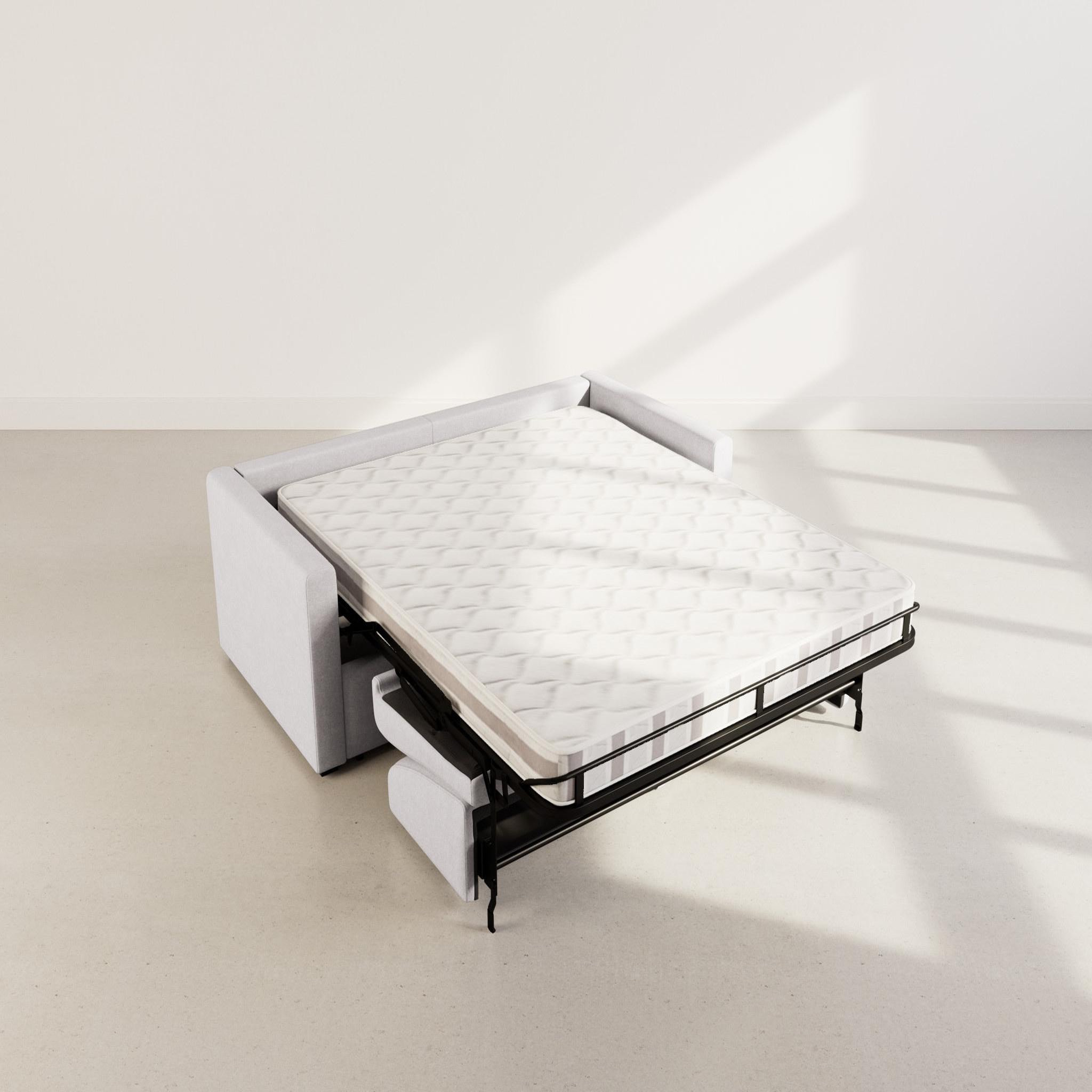 Voir la diapositive 3 : BEST MOBILIER Julia - canapé lit 3 places convertible express couchage quotidien 140 cm matelas 14 cm en tissu