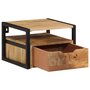 Voir la diapositive 2 : VIDAXL Table de chevet murale 35x35x25 cm bois d'acacia solide