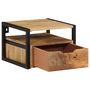 Voir la diapositive 2 : VIDAXL Table de chevet murale 35x35x25 cm bois d'acacia solide