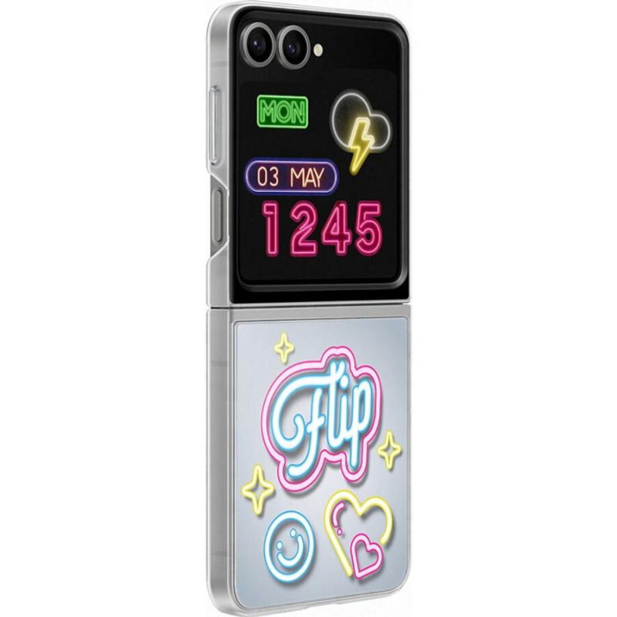 Samsung Coque et étui téléphone mobile Samsung Coque personnalisable Neon Galaxy Z Flip 6 Transparent