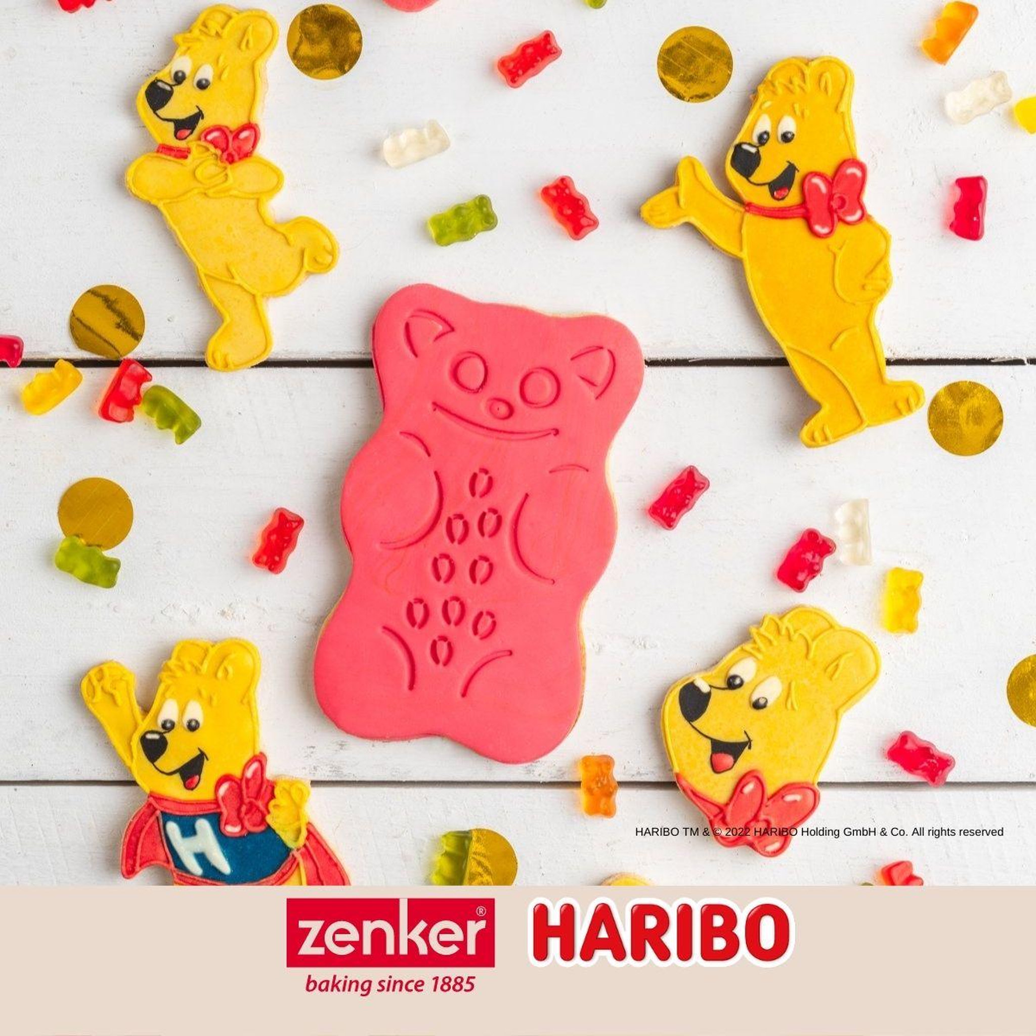 Voir la diapositive 5 : ZENKER Lot de 3 emporte-pièces oursons en inox zenker haribo