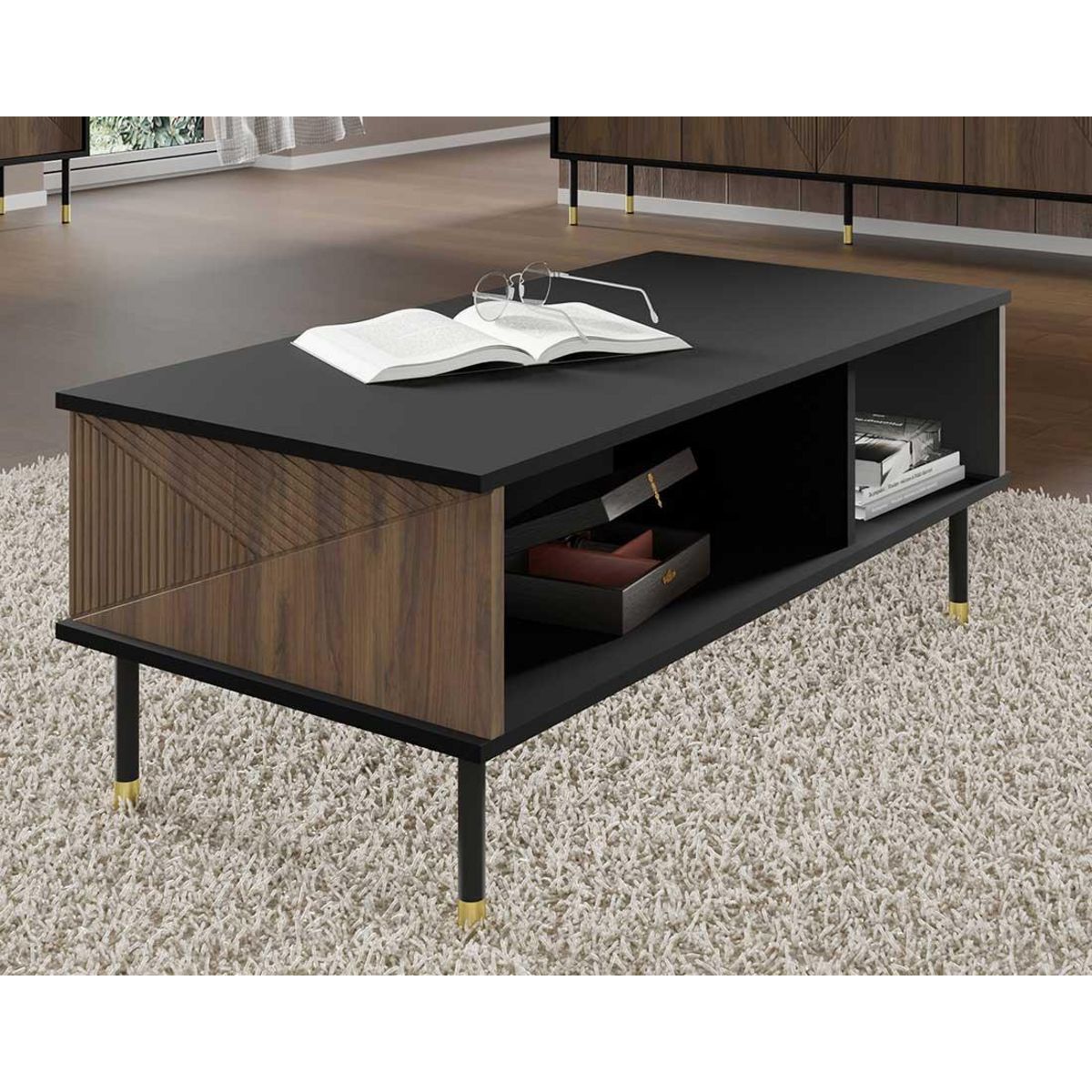 BEST MOBILIER Kirua - table basse - 110 cm