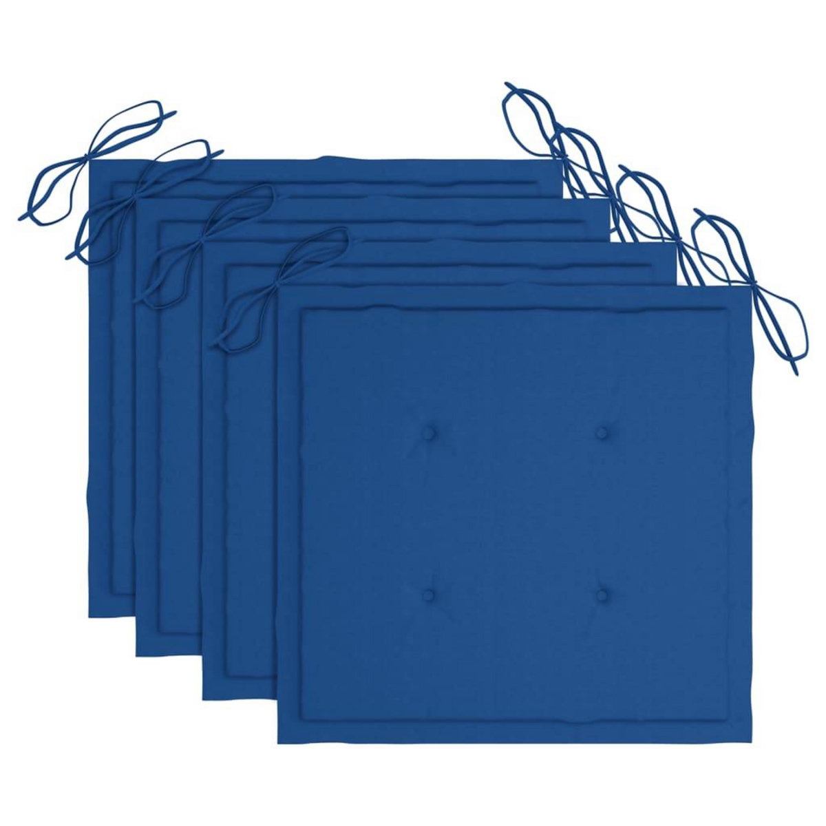 VIDAXL Chaises a manger d'exterieur lot de 4 et coussins Acacia massif