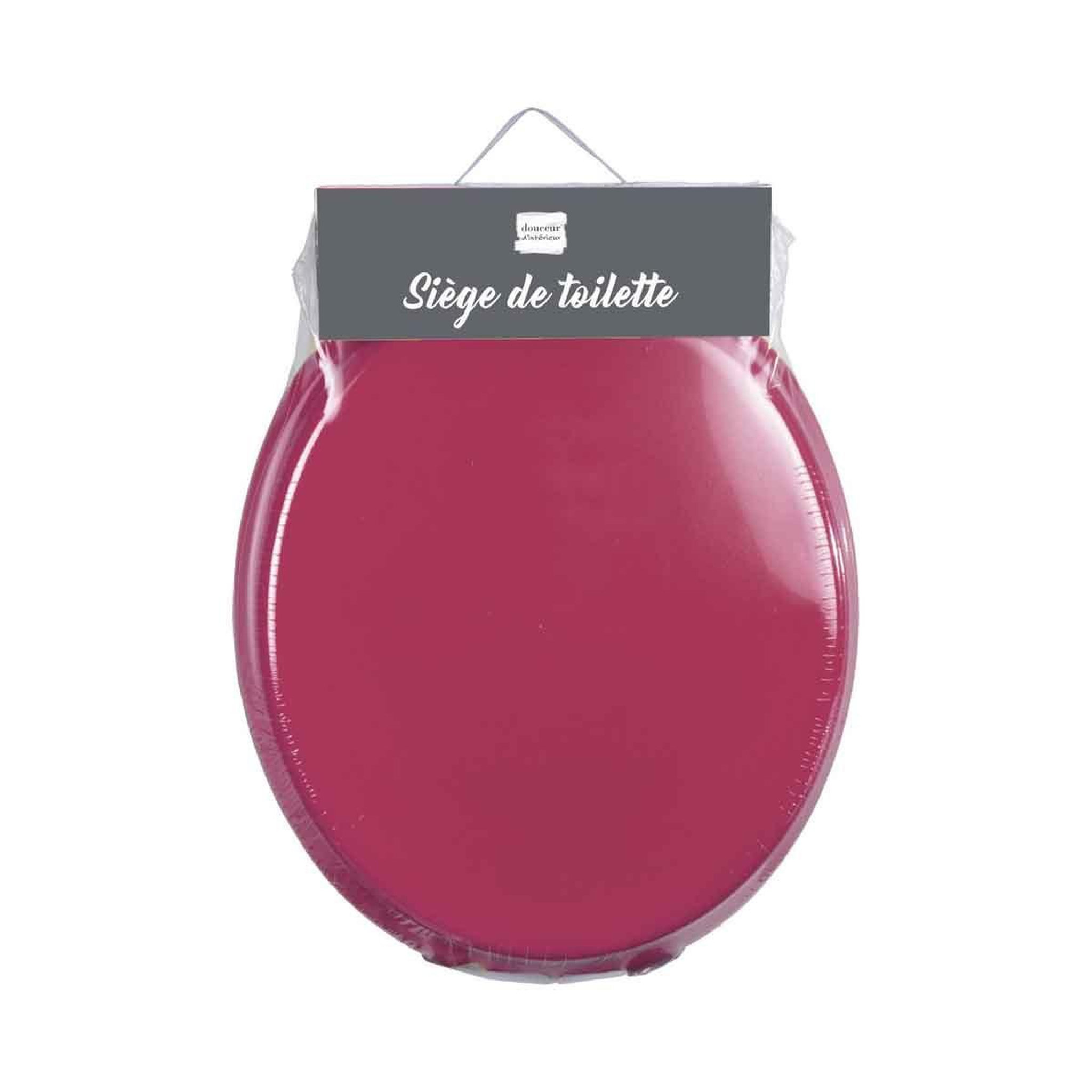 Voir la diapositive 2 : Douceur d'Intérieur Abattant wc uni  vitamine  47cm framboise