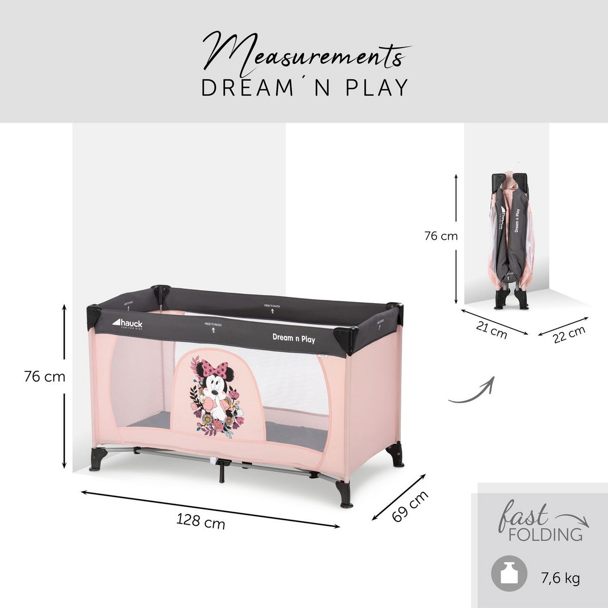 HAUCK Lit Parapluie Dream and Play - Minnie Sweetheart