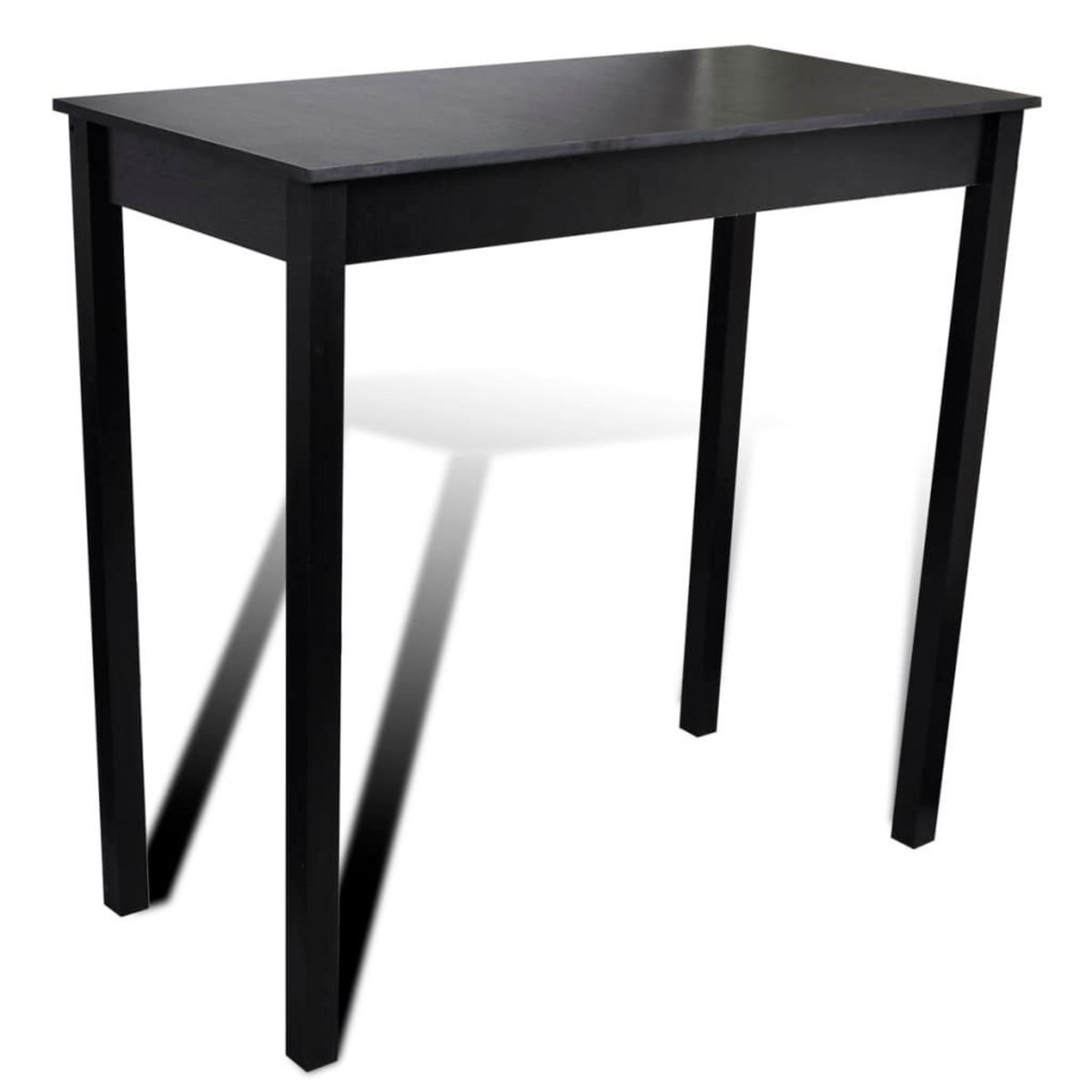 VIDAXL Set de 1 table de bar et 4 tabourets noir