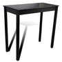 Voir la diapositive 2 : VIDAXL Set de 1 table de bar et 4 tabourets noir