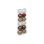 FEERIC LIGHT & CHRISTMAS Lot de 12 Boules de Noël  Héritage  4cm Rouge & Blanc