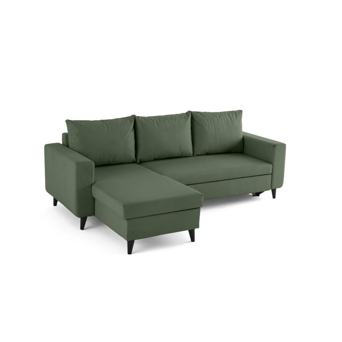 BEST MOBILIER Nordic - canapé d'angle réversible 4 places - convertible avec coffre - en simili