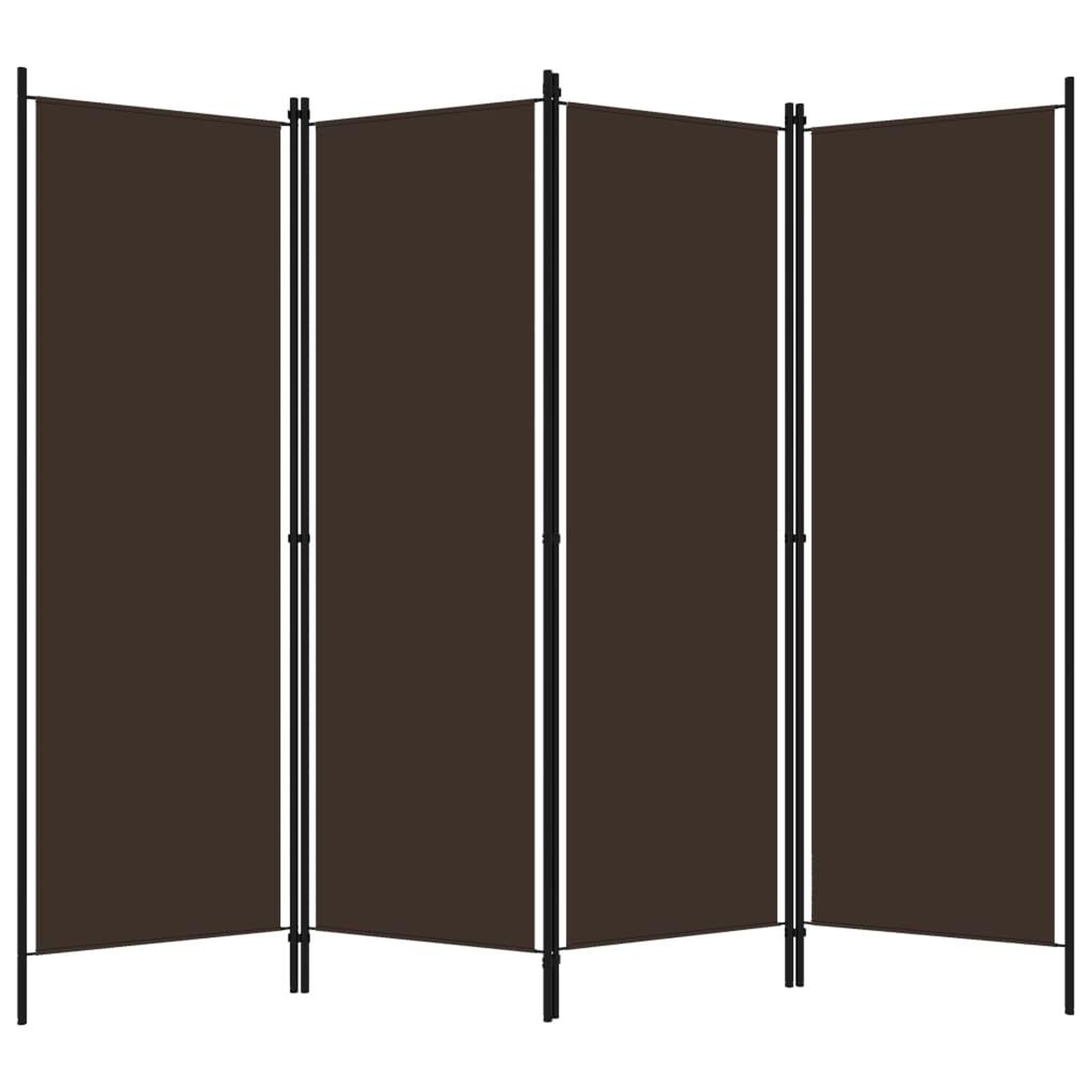Voir la diapositive 2 : VIDAXL Cloison de separation 4 panneaux Marron 200x180 cm