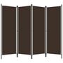 Voir la diapositive 2 : VIDAXL Cloison de separation 4 panneaux Marron 200x180 cm