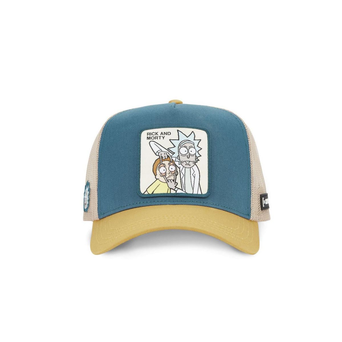 CAPSLAB Casquette trucker en coton avec filet Rick & Morty Blue