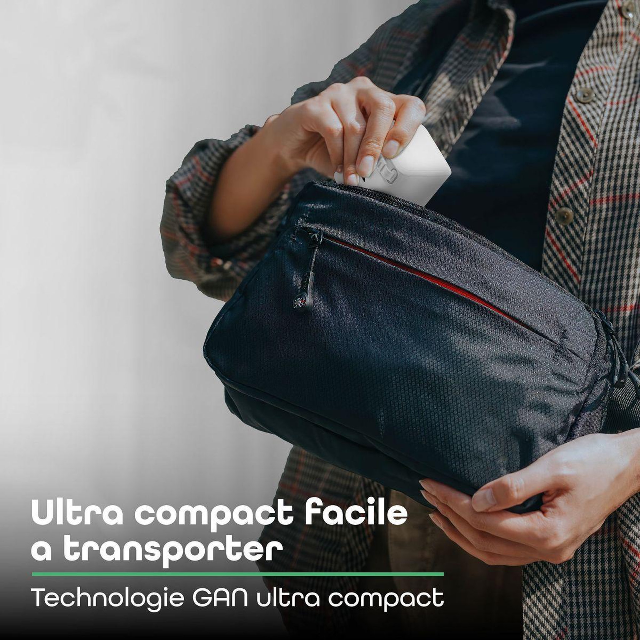 Voir la diapositive 5 : TNB Chargeur + câble gan usb-c charge rapide + cable 70cm