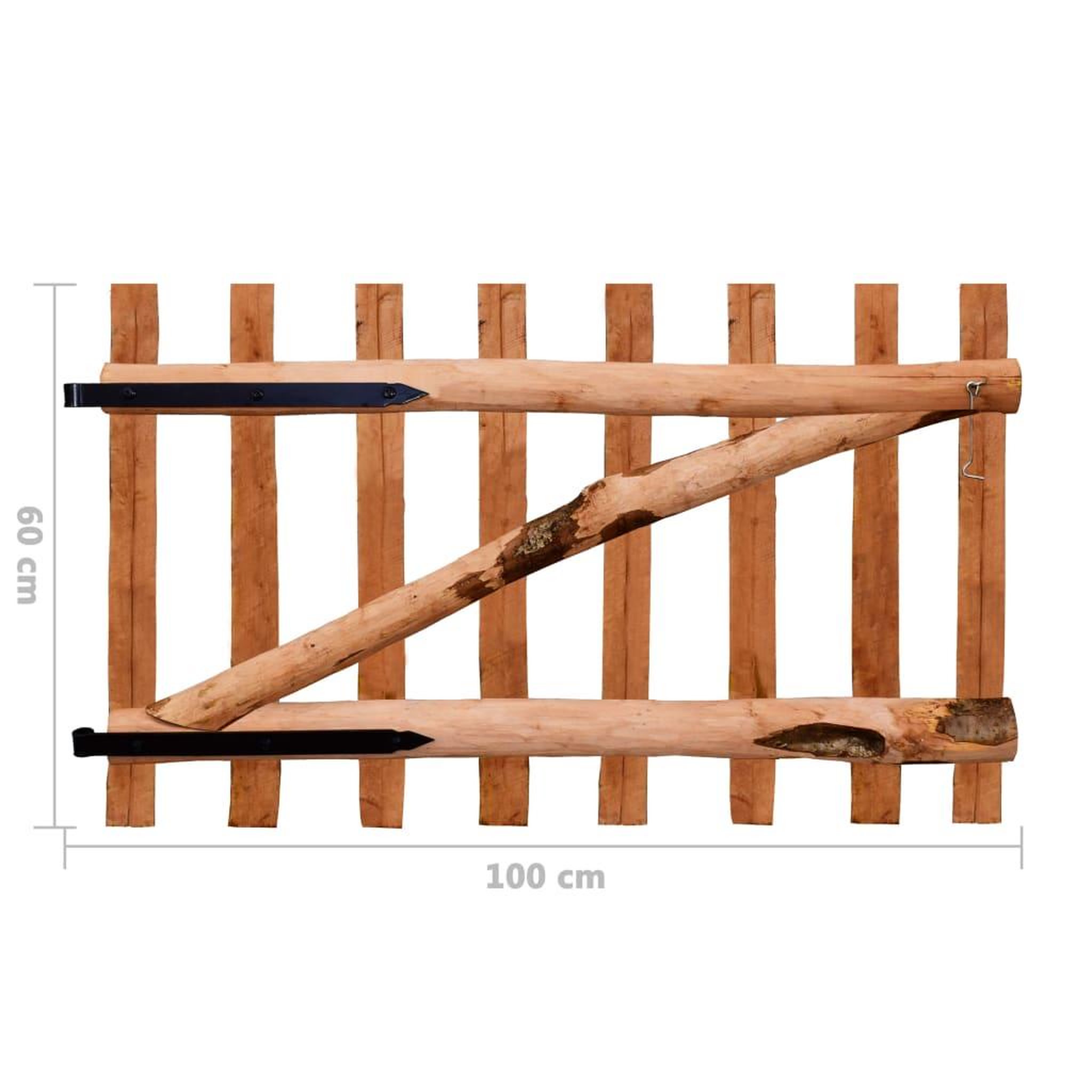 Voir la diapositive 6 : VIDAXL Portillon de cloture Bois de noisetier impregne 100x60 cm