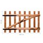 Voir la diapositive 6 : VIDAXL Portillon de cloture Bois de noisetier impregne 100x60 cm