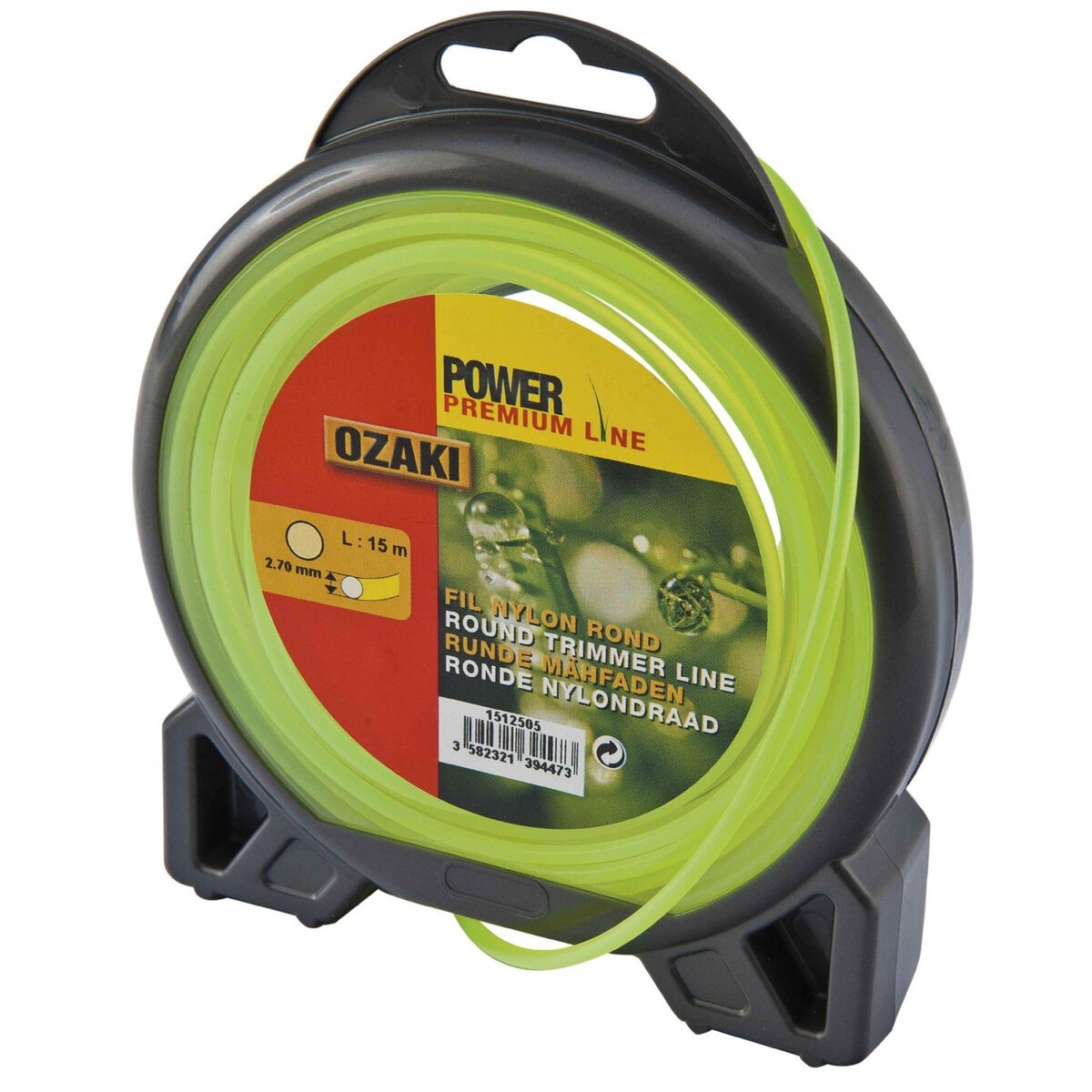 OzaKI Fil nylon 15 m pour débroussailleuse