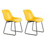 Voir la diapositive 1 : Paris Prix Lot de 2 Chaises Design  Cora  81cm Jaune