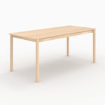 Rendez vous déco Table rectangulaire en placage frêne effet blanchi 6 places-Irène