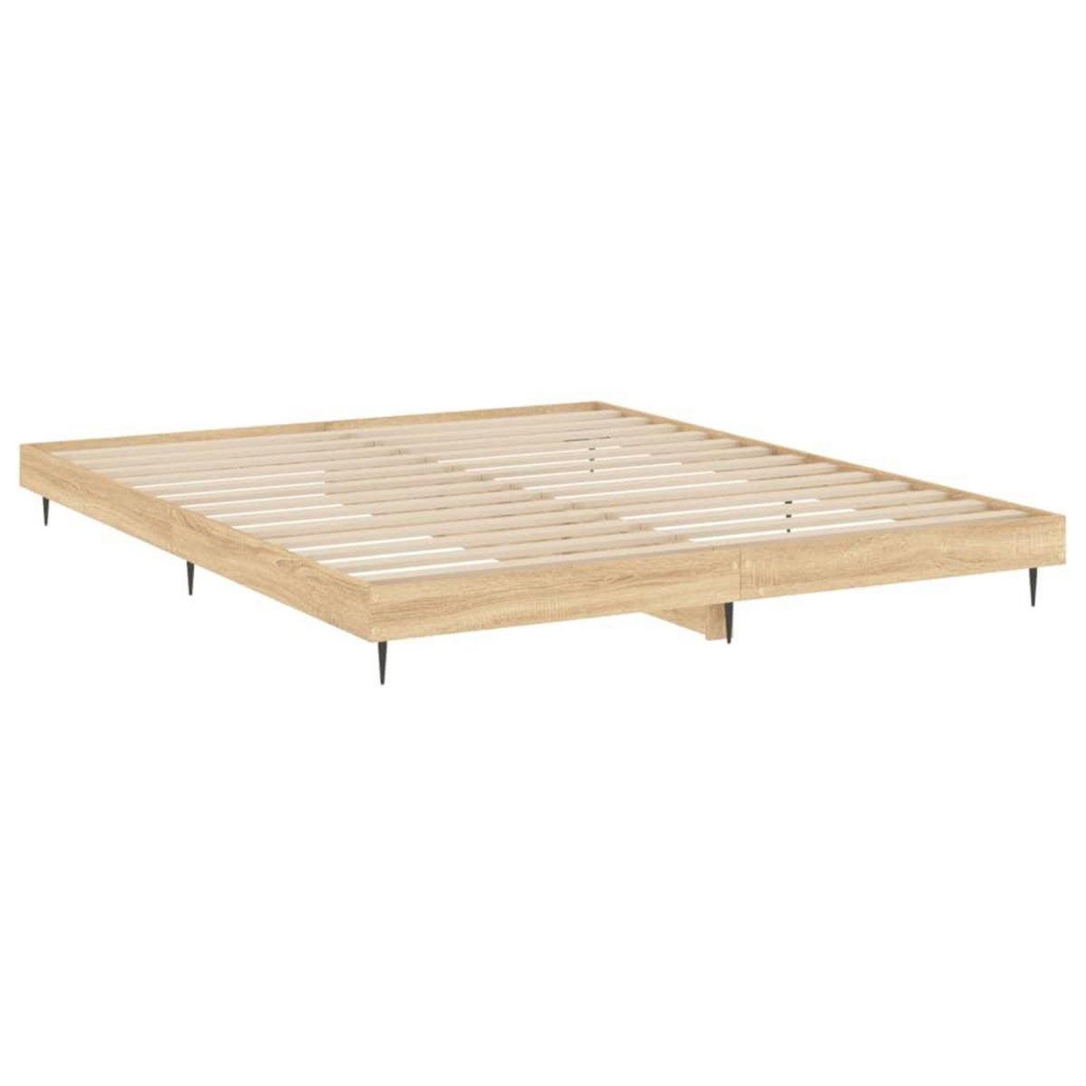 VIDAXL Cadre de lit sans matelas chene sonoma 140x200 cm