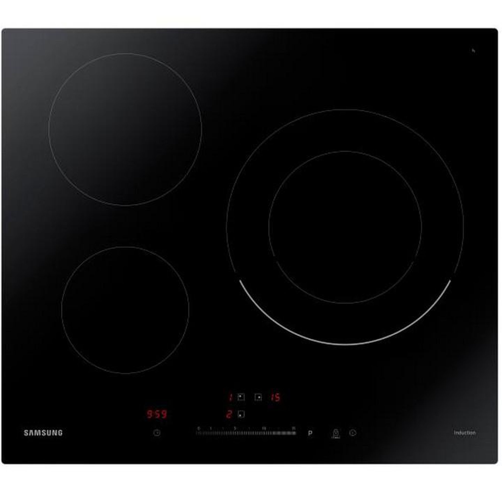 Samsung Table de cuisson à induction 60cm 3 feux 7200w noir - NZ63R3727BK