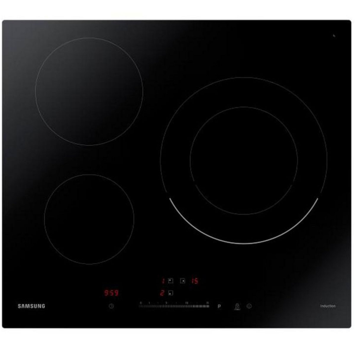 Samsung Table de cuisson à induction 60cm 3 feux 7200w noir - nz63r3727bk