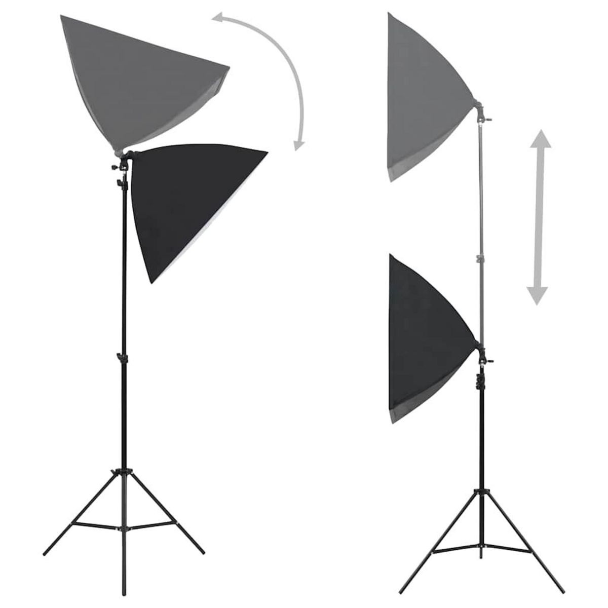VIDAXL Kit de studio photo boîtes a lumiere toile de fond reflecteur