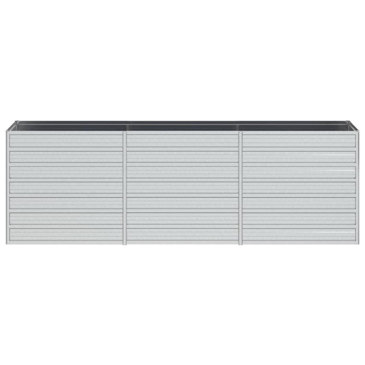 VIDAXL Lit sureleve de jardin 240x40x77 cm Acier galvanise Argente