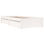 Voir la diapositive 4 : VIDAXL Cadre de lit sans matelas avec tiroirs blanc 90x200 cm
