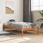VIDAXL Cadre de lit sans matelas cire marron 90x200 cm bois pin massif