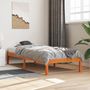 Voir la diapositive 1 : VIDAXL Cadre de lit sans matelas cire marron 90x200 cm bois pin massif