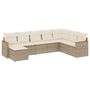 Voir la diapositive 2 : VIDAXL Salon de jardin avec coussins 8 pcs beige resine tressee