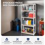 Voir la diapositive 5 : tectake Étagère pour charges lourdes structure en acier galvanisé argent 180 x 75 x 30 cm, 350 kg
