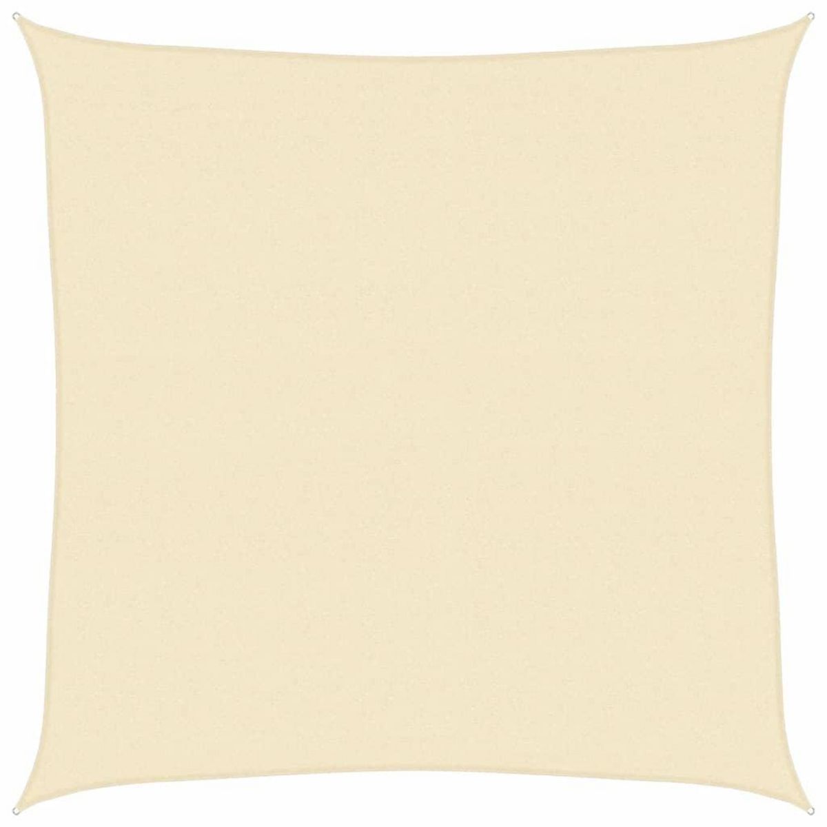 VIDAXL Voile d'ombrage 160 g/m^2 Creme 7x7 m PEHD