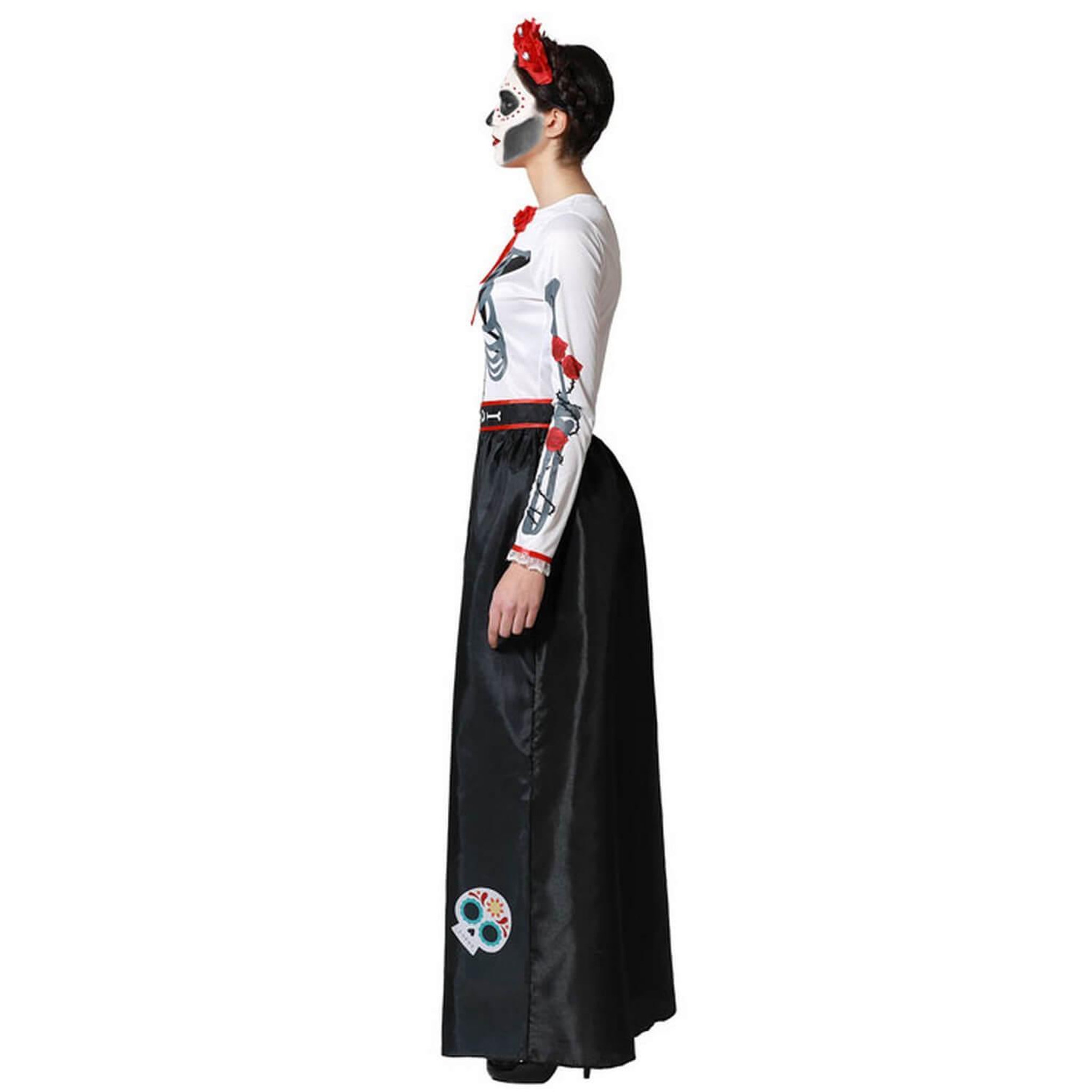 Voir la diapositive 2 : ATOSA Déguisement squelette mexicain - Femme - XL - 42/44