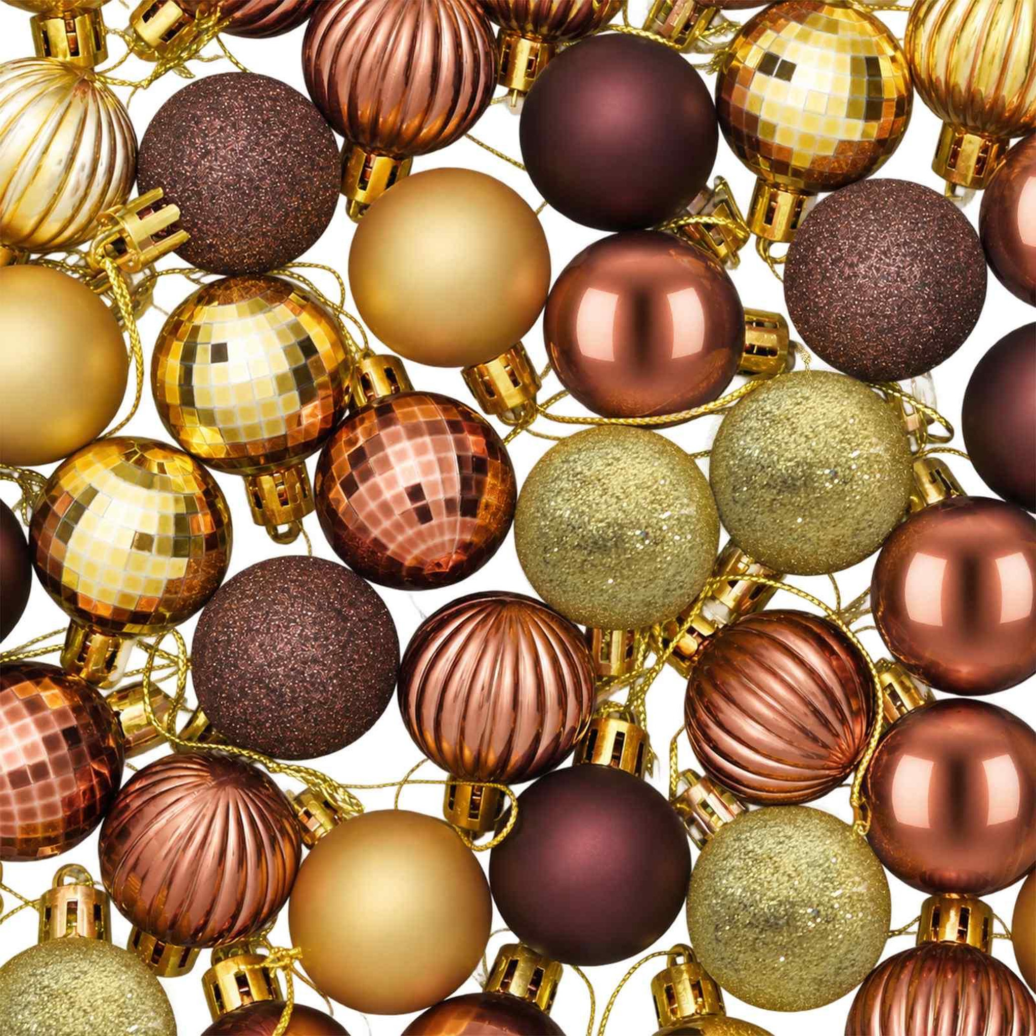 Voir la diapositive 6 : VIDAXL Ensemble de boules de Noël 150 pc Marron et or Diam. 3 cm