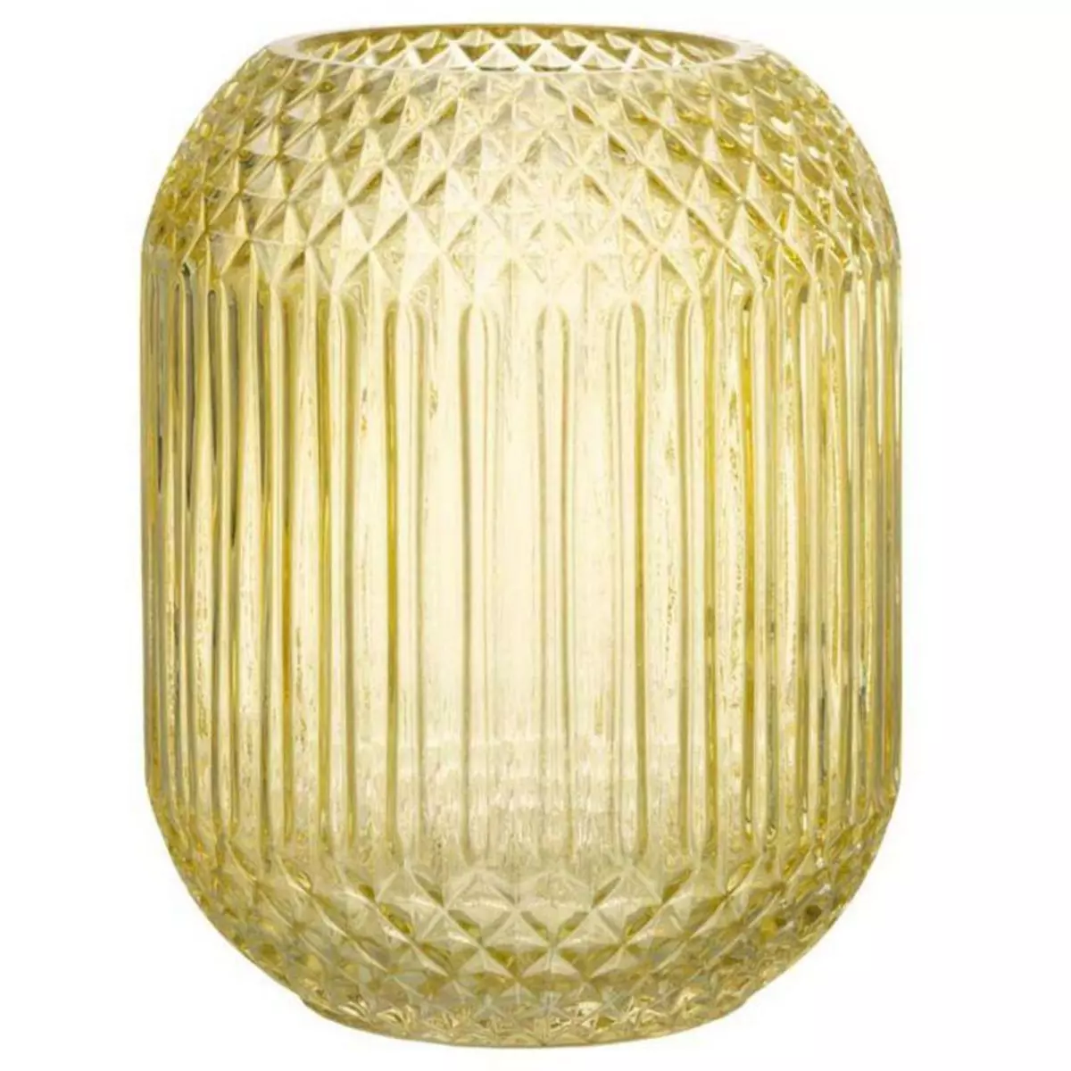 Paris Prix Vase Design en Verre  Droit  19cm Jaune