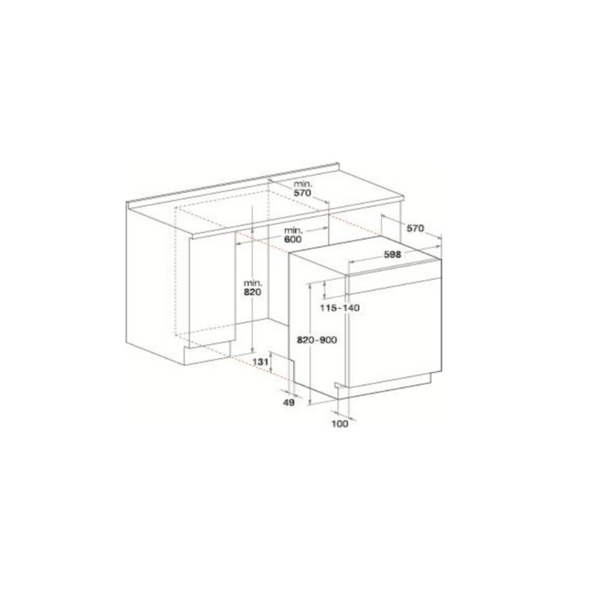 Whirlpool Lave-vaisselle 60cm 14 couverts 46db intégrable avec bandeau - wbc3c26x
