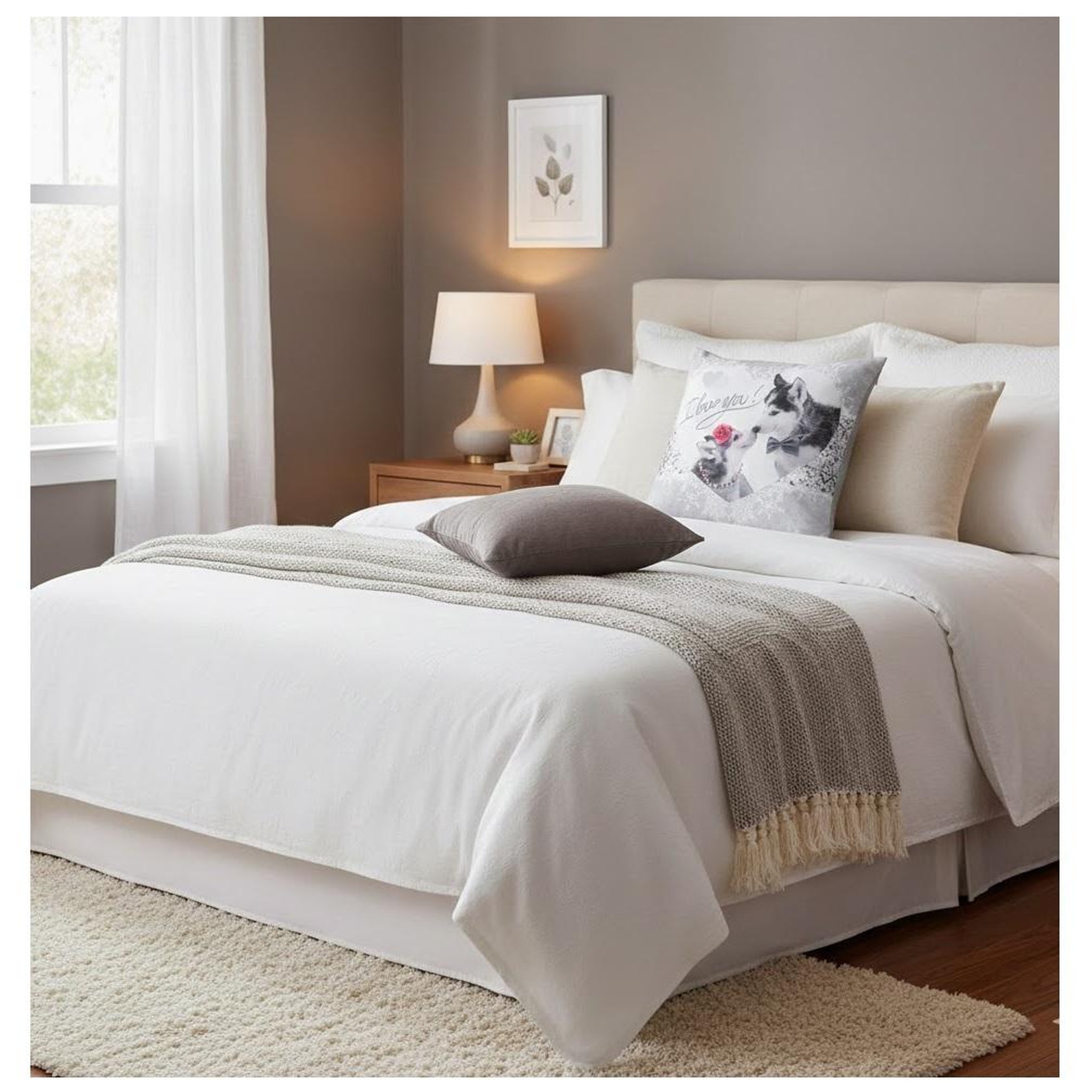 Voir la diapositive 3 : Eden Housse de coussin husky love design et moderne